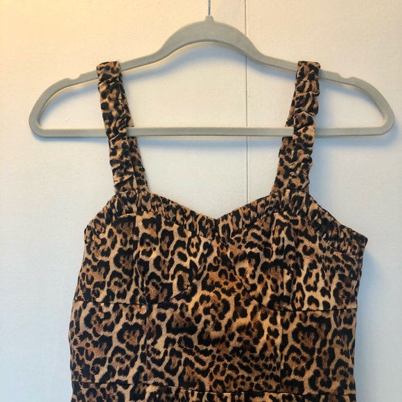 Zara Leopard Print Mini Dress - Picture 3 of 10